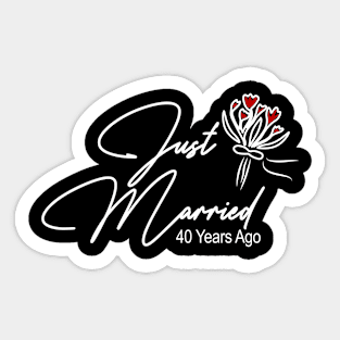 Anniversary 40 Year Maaried T-shirt Sticker